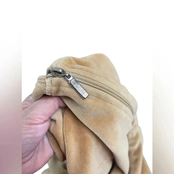 Bob Hale Velour Lightweight Brown Zip Hoodie Y2K Fashion Women’s size Large - Picture 6 of 13